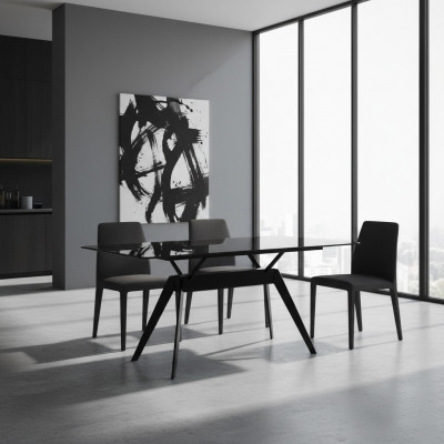 Iesszëmmer Luxus Iessdësch Neien Dësch Modern Design Miwwelen Metallesch Ariichtung