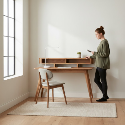 Schreifdësch Holz Miwwelen Computerdësch Dësch Luxus Design Ariichtung Nei