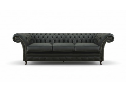 Living-Zëmmer Polstermöbel Chesterfield Dräisëtzer Sofa Textil Nei Ariichtung