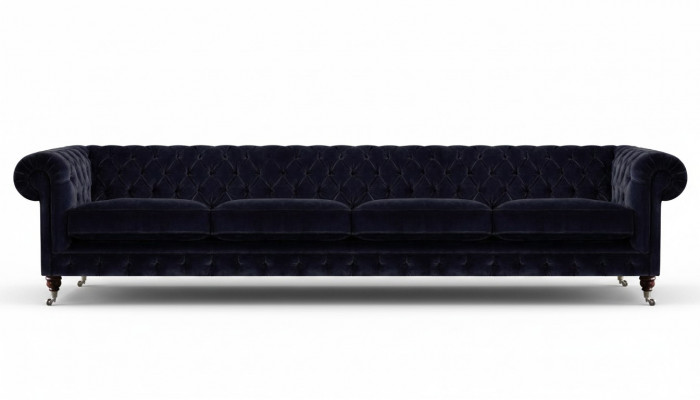 Nei Véiersëitzer Canapé Couch Polsterméiwelen Wunnzëmmer Polster Textil Chesterfield