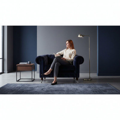 Wunnzëmmer Fotell Polster Sëtz Luxus Textil Chesterfield Neie Miwwelstéck