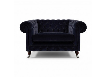 Wunnzëmmer Fotell Polster Sëtz Luxus Textil Chesterfield Neie Miwwelstéck