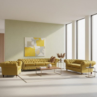 Sofagarnitur Set Design Sofa Polster Couche Modern Chesterfield Luxus Nei