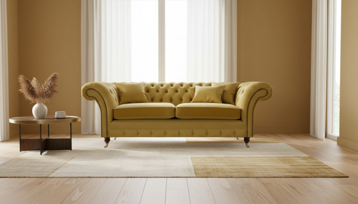 Sofa Zwéesëtzeger Couch Chesterfield Wunnzëmmer Modern Miwwelen Polstermiwwelen