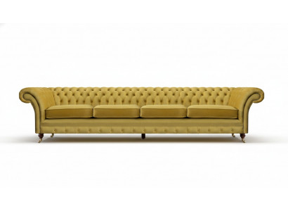 Viersëtzer Sofa Couch Giel Miwwelen Wunnzëmmer Polstermiwwele Chesterfield Neit