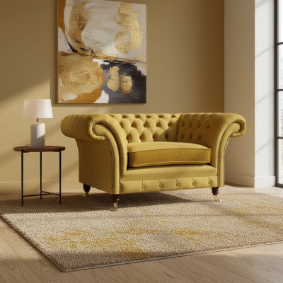 Fotell Wunnzëmmer Miwwelen Luxus Polstermiwwelen Luxus Textil Ariichtung Chesterfield