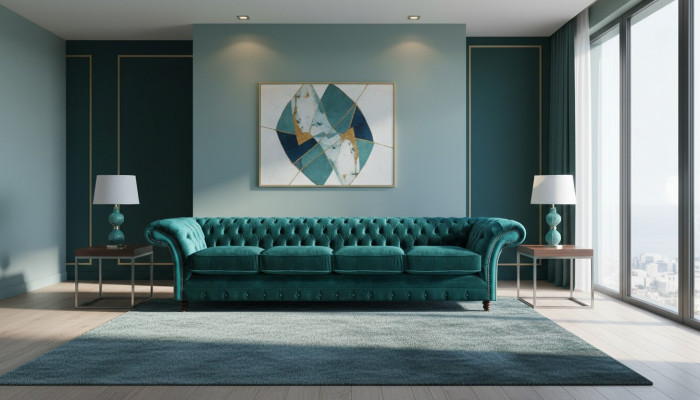 Neit Design Polstermöbel Chesterfield Wunnzëmmer Véiersëtzer Canapé Sofa