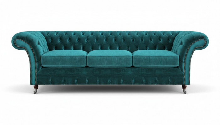 Chesterfield Sofa, Dräi-Sëtz Couch, Polsterméibel, Wunnzëmmer, Nei Miwwelen