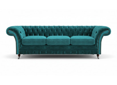 Chesterfield Sofa, Dräi-Sëtz Couch, Polsterméibel, Wunnzëmmer, Nei Miwwelen