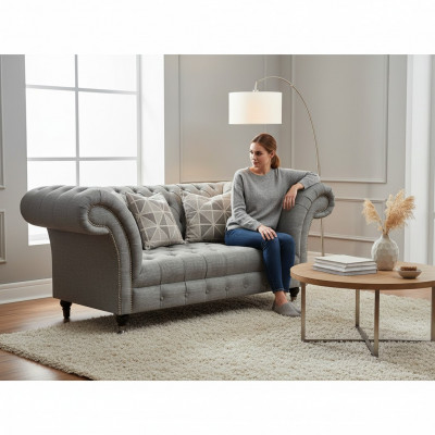 Stuff Zweisitzer Still Disbeck Luxus Chesterfield Sëtz Polstermöbel Textil