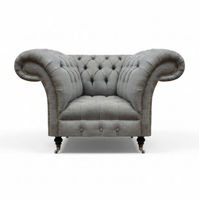 Luxe Canapé Stoff Fotell Wunnzëmmer Chesterfield Polstersëtz Gro