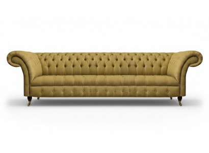 Luxus Sofa Véiersëtzer Couch Wunnzëmmer Chesterfield Textil Polstermöbel