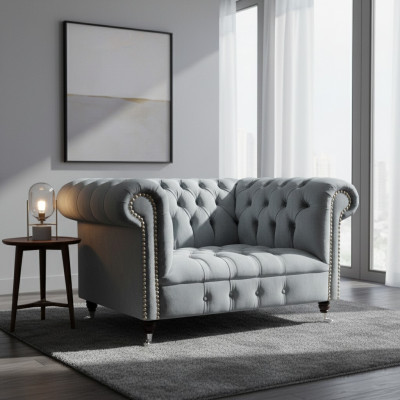Wunndekor Gro Fauteuil Chesterfield Polster Sëtz Miwwelen Nei Textil