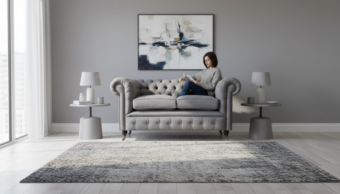 Design Sofa Këssen Canapé Gro Luxus Textil Zweisëtzer Sofasen Chesterfield