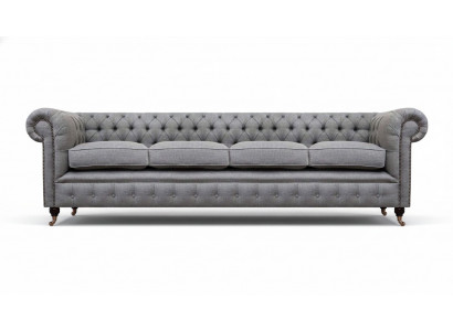 Chesterfield Véiersëtzere Gro Sofa Couch Wunnzëmmer Ariichtung Nei Textil