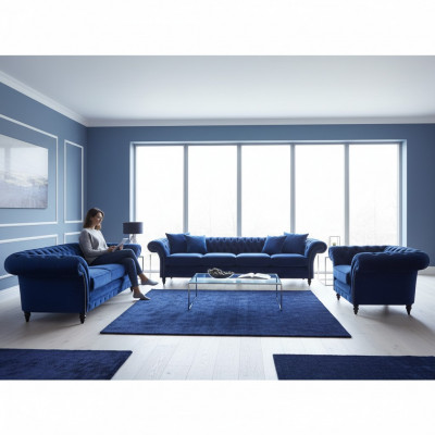 Chesterfield Sofas Nei Garnitur 3tlg Wunnzëmmer Ariichtung Sofagarnitur