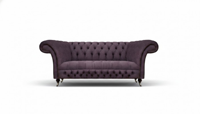 Chesterfield Sofa Zweesëtzer Wunnzëmmer Canapé Luxus Polster Stoff Textil