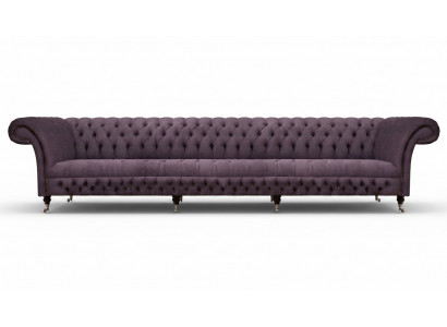 Luxus Polstermöbel Chesterfield Véiersëtzer Sofa Couch Stoff Wunnzëmmer
