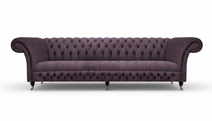 Chesterfield Sofa Dräisëtzer Stuff Sofas Canapé Luxus Lila Polstersëtz