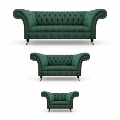 Wunnzëmmer Set 3tlg Sofagarnitur Luxus Sofas Nei Polstermöbel Textil
