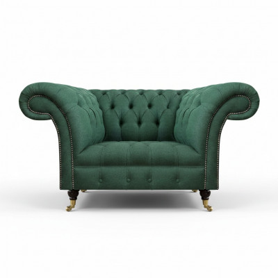 Wunnzëmmer Fotell Luxus Polstermöbel Gréng Polstersetzer Chesterfield Nei