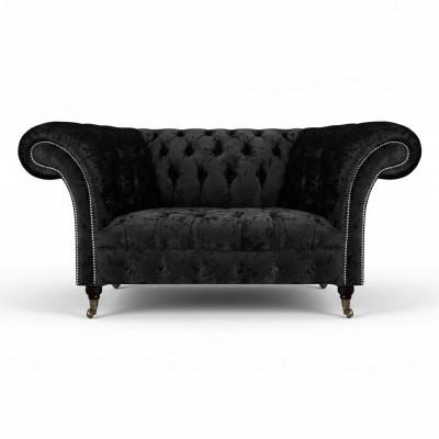 Chesterfield Sofa Zweisitzer Couch Wunnzëmmer Stoff Polstersëtz Polstermöbel
