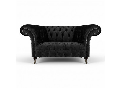 Chesterfield Sofa Zweisitzer Couch Wunnzëmmer Stoff Polstersëtz Polstermöbel