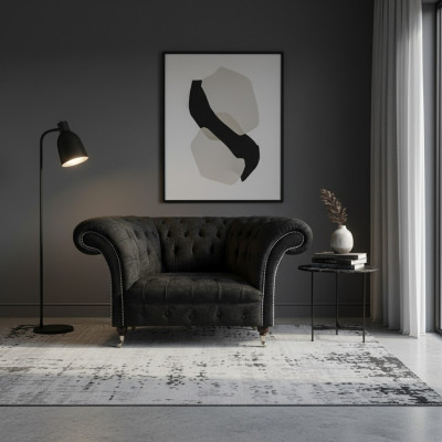 Wunnzëmmer Luxus Sessel Polstersëtz Chesterfield Polstermöbler Ariichtung