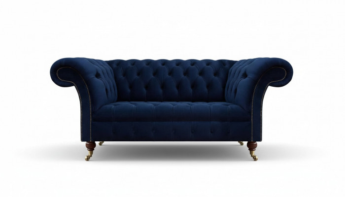 Wunnzëmmer Canapé Zweisëtzer Couch Polsterschehen Chesterfield Design Miwwelen