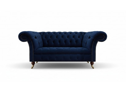 Wunnzëmmer Canapé Zweisëtzer Couch Polsterschehen Chesterfield Design Miwwelen