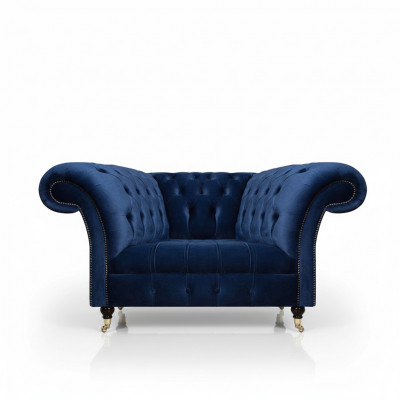 Luxus bloe Sëtz Polstersëtz Polstermöbel Wunnzëmmer Neit Design Chesterfield