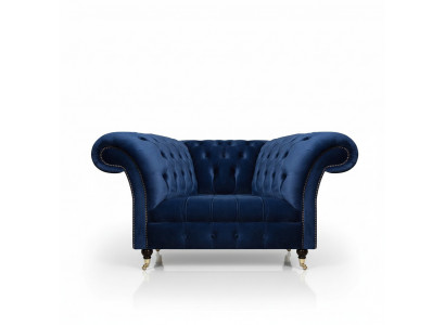 Luxus bloe Sëtz Polstersëtz Polstermöbel Wunnzëmmer Neit Design Chesterfield