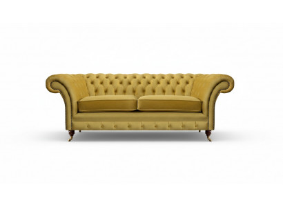 Canapé Canapé Zweesëtzer Luxus Ariichtung Giel Chesterfield Stuff