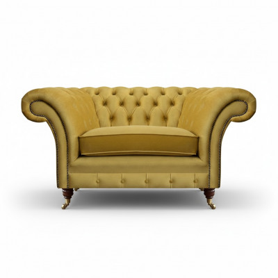 Nei Luxus Still Giel Sëtz Ariichtung Chesterfield Wunnzëmmer Textil