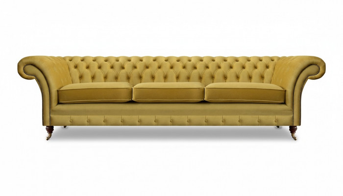 Wunnzëmmer Sofa Drësëtzer Couch Ariichtung Nei Chesterfield Sëtz Textil