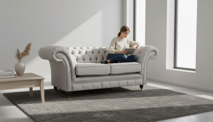 Polstermöbel Gro Zwillingsstull Canapé Couch Wunnzëmmer Chesterfield