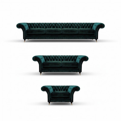 Sëtzgrupp Luxus Stoff Komplett Sofa Wunnzëmmer Sesselen Nei Couchen