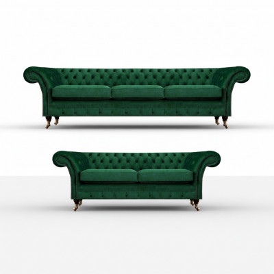 2-teillegt Sofa-Set Chesterfield Sofae Wunnzëmmer Sofaen 3+2 Polstermiwwele