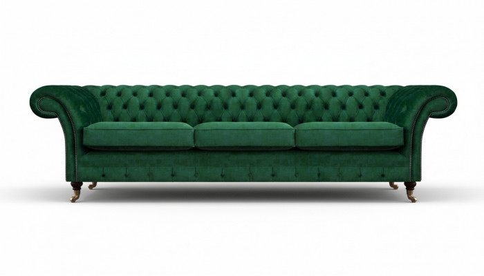 Polstermöbel Luxus Canapé Drësëtz Couch Chesterfield Wunnzëmmer Textil
