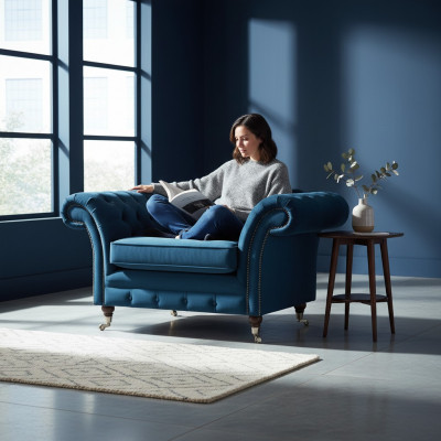 Designer Chesterfield Fauteuil Neie Luxus Sëtz Ariichtung Gepolstert Miwwel Wunnzëmmer