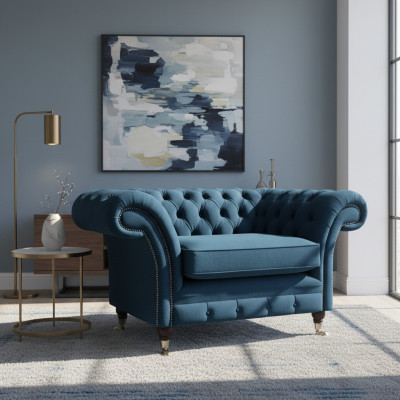 Designer Chesterfield Fauteuil Neie Luxus Sëtz Ariichtung Gepolstert Miwwel Wunnzëmmer