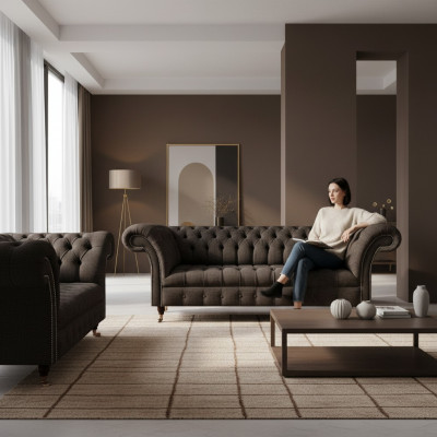 Designer Komplett Luxus Sofas Polster Couch Designer Komplett Chesterfield