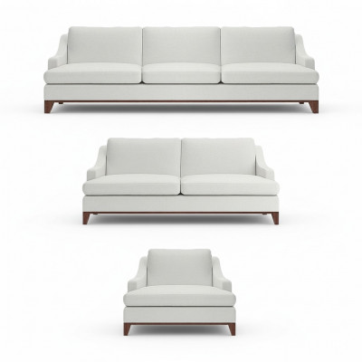 Luxus wäiss Sofa-Set Wunnzëmmer Fotell Ariichtung komplett Ariichtung