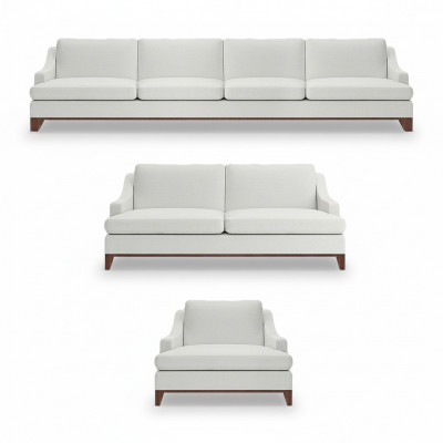 Wäiss Luxus Sofagarnitur 3tlg Komplett Sofaen Ariichtung Fauteuil Wunnzëmmer