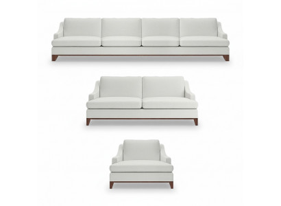 Wäiss Luxus Sofagarnitur 3tlg Komplett Sofaen Ariichtung Fauteuil Wunnzëmmer