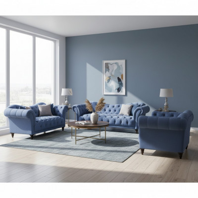 Chesterfield Sofas Canapé Luxus Wunnzëmmer Sofagarnitur Polstersaachen Nei