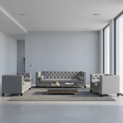 Sofagarnitur Designer Sofas Couch Wunnzëmmer Luxus 4+2+1 Canapé-Garnitur