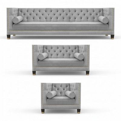 Sofagarnitur Designer Sofas Couch Wunnzëmmer Luxus 4+2+1 Canapé-Garnitur