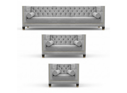 Sofagarnitur Designer Sofas Couch Wunnzëmmer Luxus 4+2+1 Canapé-Garnitur