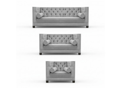 Luxus Wunnzëmmer Modern Sofa Set 2x Sofas Neien Fauteuil Garnituren